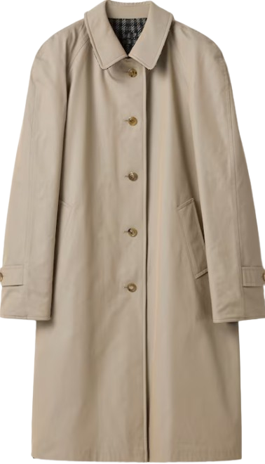 Beige cotton trench coat